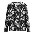 thumbnail image 2 of SHE IS My Items Floral Shirts for Women Trendy Linen Pullover Tops for Women Womens Long Sleeve Blouses Floral Tunics for Women 2025 Plus Size, 2 of 3