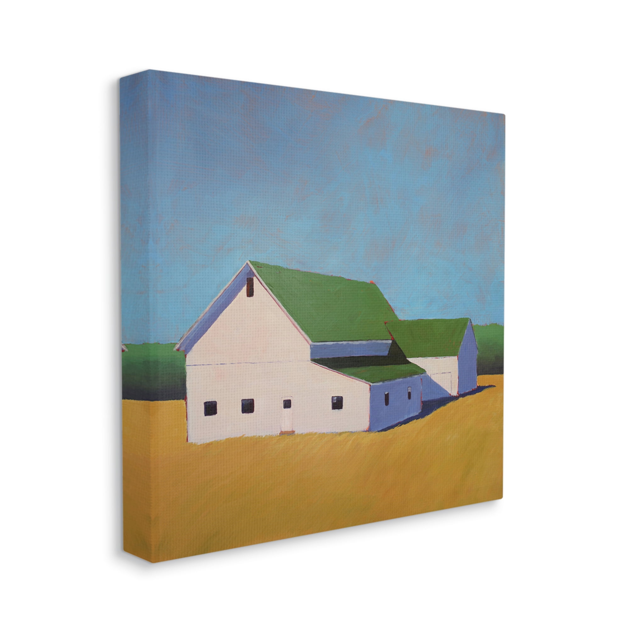 Stupell Industries Country Barn Landscape Travel & Places Painting Gallery Wrapped Canvas Art Print Wall Art, 24 x 24