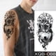 thumbnail image 4 of Pegatina de tatuaje temporal impermeable para hombres y mujeres, tatuajes falsos de transferencia de agua, arte corporal, Festival, dragón, Tigre, Cruz, India, 4 of 4