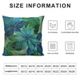 thumbnail image 5 of PRATYUS Navy Blue Green Teal Pillow Covers, Modern Geometry Dahlia Floral Print Decorative Throw Pillow Covers Outdoor Farmhouse Cushion Case for Home Couch Sofa Bed Decoration 24x24in, 5 of 5