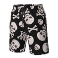 thumbnail image 4 of Fotbe black white Skull bone Trajes de Baño Estampados para Hombre, Shorts de Verano de Secado Rápido, Ropa de Playa, Bañadores-X-Large, 4 of 6