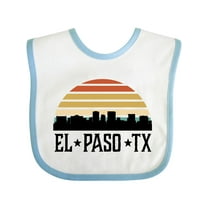 Inktastic El Paso Texas Skyline Retro Boys or Girls Baby Bib