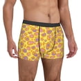 thumbnail image 5 of Men's Boxer Briefs, Leopard yellow abstract print Soft Comfy Mens Underwear Boxer Briefs Breathable With Widen Waist, 5 of 7