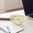 thumbnail image 5 of Elegant Floral Ceramic Mug Coffee Cup with Flower Decorations,250ml,C, 5 of 5