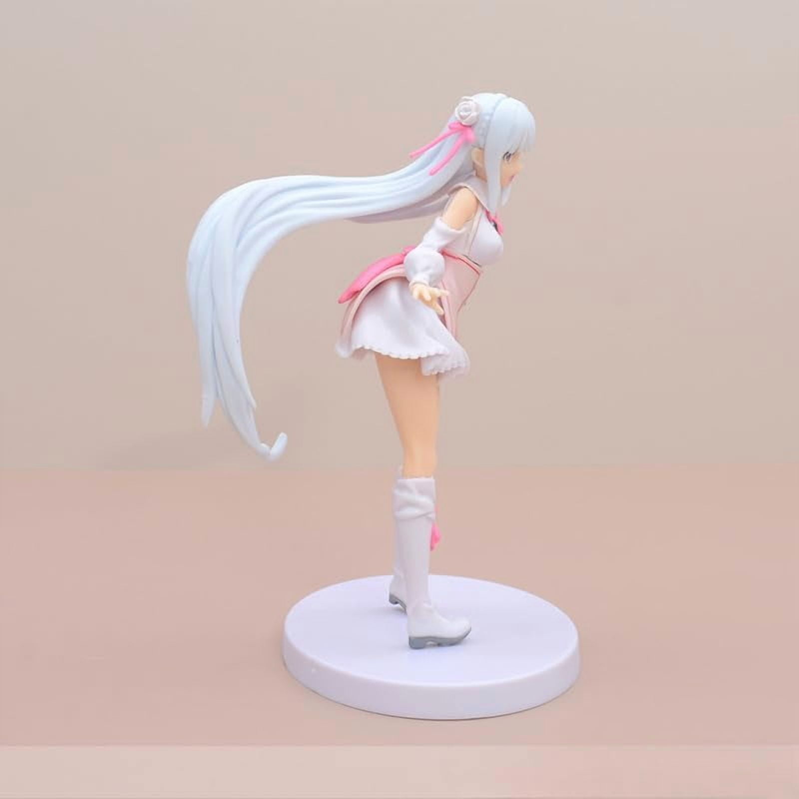 Newly Emiria Figure Standing Cute Emiria Anime Figure 16cm/6.3inch PVC Handmade Cartoon Manga Game Character Model Statue Collection Gifts