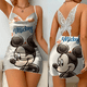 thumbnail image 2 of Vestido de encaje de superficie de satén para mujer, falda de pijama de Mickey, Minnie Mouse, nudo de lazo, moda de verano, 2024, 2 of 5