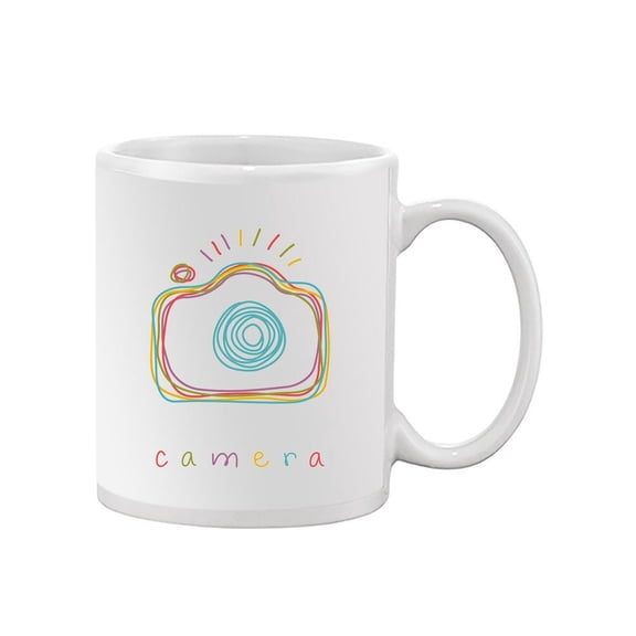 Camera Color Drawing. Mug  -Image by Shutterstock,