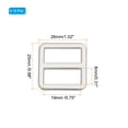 thumbnail image 2 of Uxcell Metal Tri-glide Slide Buckle, Zinc Alloy Adjuster Sliders Webbing Strap Fastener Replacement for Bag Silver 19mm, 2 of 7