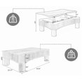 thumbnail image 2 of 42" Lift Top Coffee Table with Hidden Storage, Wooden Center Table with Silent Hydraulic Lift, Curved Safety Corners Small Coffee Table for Living Room, Apartment, Antique Natural, 2 of 9