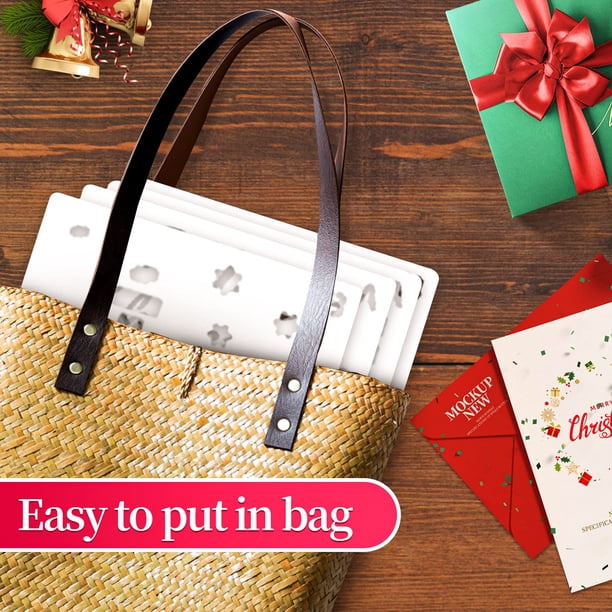 Matsuzay Plantillas navideñas de plástico, 24 Uds., decoraciones navideñas con facilidad y amplias aplicaciones Kits de decoración para fiestas