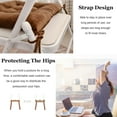 thumbnail image 4 of Set of 4 Square Chair Pads Indoor Seat Cushions Pillows with Ties Soft Comfortable Non Slip Chair Mat for Kitchen Dining Office Desk Living Room Outdoor Tatami 15.5" - Coffee, 4 of 12