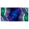 thumbnail image 2 of Bright Blue and Green Flower Grid - Abstract Art on Canvas, 2 of 3