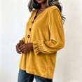 thumbnail image 6 of Women's Solid Velvet Long Sleeve Tops Notched V Neck Loose Tunic Shirts Business Casual Blouses Fall Winter Dressy Tops Daily Outfits Gray, 6 of 7