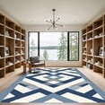 thumbnail image 2 of ODIKA 5'x7' Machine Washable Non-Slip Area Rug, Geometric Navy Blue High Traffic Rug, Blue, 1055755, 2 of 7