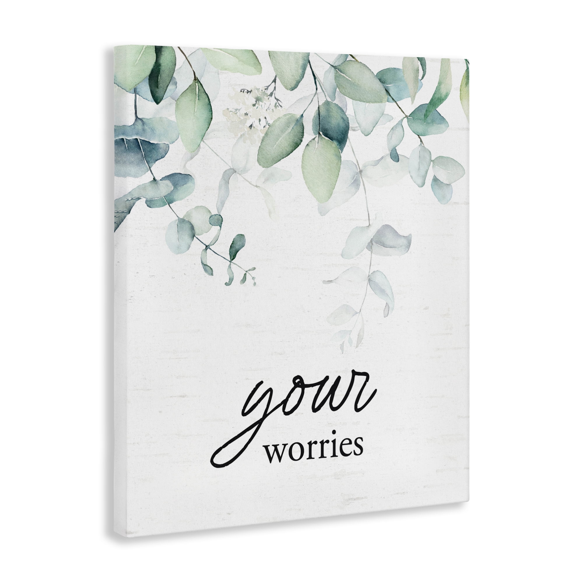 Your Worries Eucalyptus Canvas Wall Art, design by Lettered and Lined