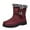 Red, variant on Gyexs Womens Snow Boots Waterproof Winter Snow Boots Lightweight Warm Lined Mid-Calf Booties Outdoor Booties Comfortable Furry Mid Calf Warm Shoes Black Size 8.5