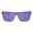 Pink (Purple Mirror), variant on Polarized Mirror Lens Sunglasses Square Matted Frost Blue Frame Unisex UV400