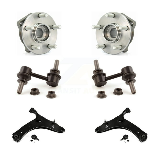 Transit Auto Front Hub Bearing Assembly Suspension Lower Control Arm with Ball Joint and Sway Bar Stabilizer Link Kit for Car Subaru XV Crosstrek - Left Right Side (Driver Passenger) K7T-109878