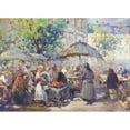 thumbnail image 2 of Erno Erb 14x11 Black Ornate Wood Framed Double Matted Museum Art Print Titled: Fair (circa 1930), 2 of 5