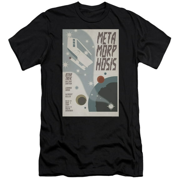 Star Trek Tos Episode 38 Premium Canvas Adult Slim Fit 30/1 T-Shirt Black