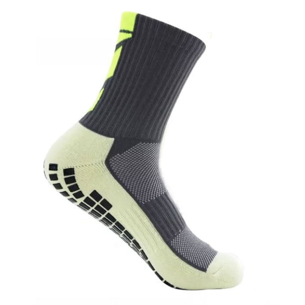 Calcetines deportivos antideslizantes para hombre, calcetines de fútbol con forma de flecha, absorbentes de sudor, transpirables, con base de toalla, calcetines de entrenamiento de plástico caliente