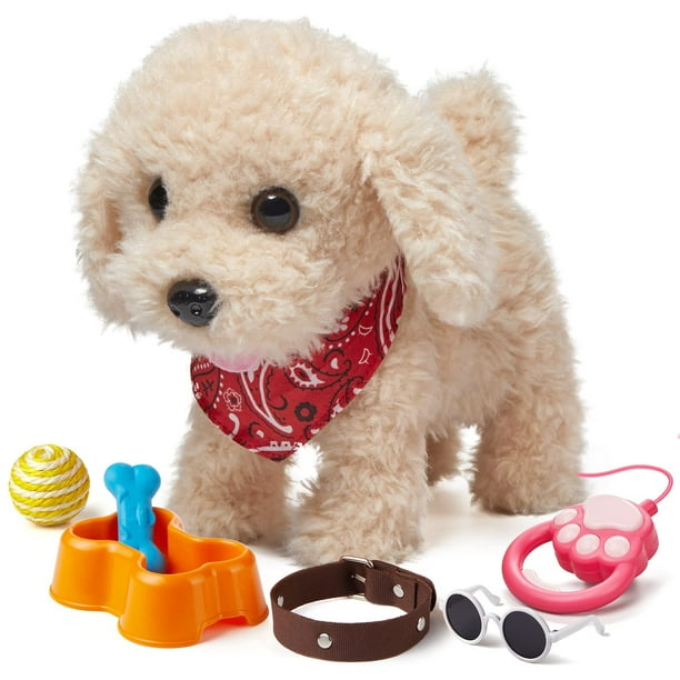 Interactive Remote Control Plush Puppy Dog Toy Walks Barks