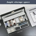 thumbnail image 2 of ProCase Caja para Reloj de 6 Ranuras, Estuche Organizador de Relojes de 2 Pisos con Tapa Vidrio Anti-polvo Almacenaje Guardarrelojes para Hombres y Mujeres (Negro), 2 of 15