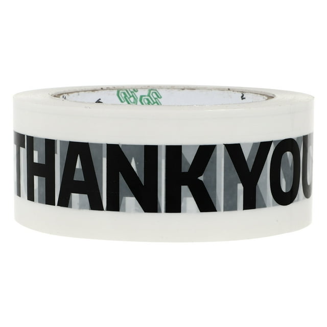 Miangastore Packing Tape White Pink Black Letters 1Pack 4.4x4.4in