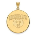 thumbnail image 1 of Solid 10k Yellow Gold Official Baylor University XL Extra Large Big Disc Pendant Charm - 32mm x 25mm, 1 of 3
