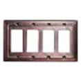 thumbnail image 3 of Monarch Abode Antique Copper Architectural Quad Rocker Decorative Wall Plate Switch Plate Outlet Cover, 4 Gang, 3 of 10
