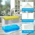 thumbnail image 2 of Hmount Deeroll 2 in 1 Soap Pump Dispenser & Sponge Holder Manual Press For Dish Soap And Sponge For Home Kitchen(Gray+Silver/2PCS), 2 of 7