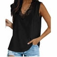 thumbnail image 2 of ChaoHeng Women Tank Tops 1.00 Fashion Sleeveless Women Casual Sleeveless Tank Summer Pleated Loose Shirts Lace Beach Blouse Tops, 2 of 7