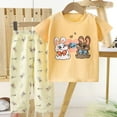 thumbnail image 3 of CAIXIA Girls Outfits Size 8 Toddler Girl P𝙖𝙟am𝙖s 2t Printed Toddler Tshirts Boys 6t Short Sleeve with Pants Two Piece Quality Toddler Girl Clothes 4-5 Years, 3 of 3