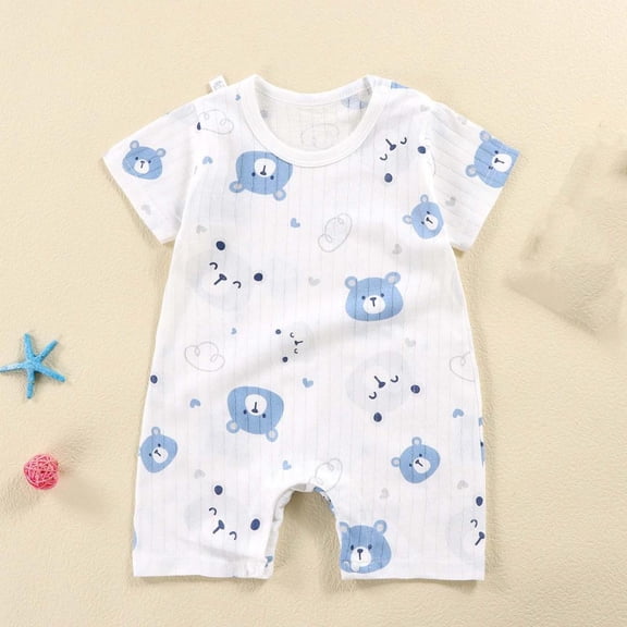 BXSRUTA Baby Onesie Newborn to 12 Months Sleeveless Cotton Soft Breathable Infant Romper Short Sleeve Everyday Wear