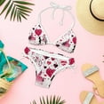 thumbnail image 6 of Valentine's Day Love Detachable Sponge Adjustable Strap Bikini Set - Two-Pack Swim Wear One-Piece Swimsuits, 6 of 6