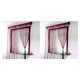 thumbnail image 4 of Yuarrent Dulce corazón borla cadena puerta cortina ventana habitación cortina divisor varilla bolsillo viento rojo 100cmX200cm 2piezas Yuarrent CBP009902, 4 of 4