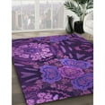 thumbnail image 2 of Ahgly Company Indoor Rectangle Patterned Purple Iris Purple Area Rugs, 7' x 9', 2 of 6