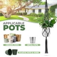 thumbnail image 5 of Sorbus Macrame Plant Hanger (4 Pack) Indoor Outdoor Hanging Plant Pots Cotton Rope, Elegant for Home, Patio, Garden (Black), 5 of 7