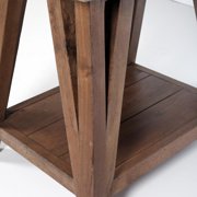 Alaterre Furniture Brookside 22W Wood and Concrete-Coated Top Wood End Table