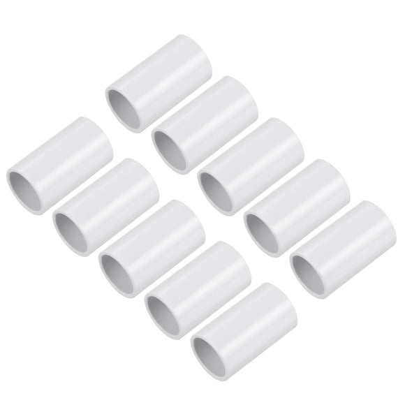 Unique Bargains PVC Conduit Coupler Straight Fittings 20mm Terminating Hose Electrical Conduit Pack of 10