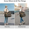 thumbnail image 5 of Boho Mushroom Vintage Travel Tote Bag for Women, Large Capacity Weekender Bag with Zipper Closure & Interior Pockets, Lightweight Carry-On for Travel, Gym & Work (Magical Forest Mushrooms), 5 of 5