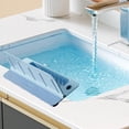 thumbnail image 4 of Protector contra salpicaduras de fregadero de cocina, deflector de agua antideslizante para restaurante, hogar y baño. azul, 4 of 6