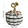 thumbnail image 2 of KMMYS Halloween Resin Black White Art Pumpkin Ornament, Festive Party Decoration, Home Decor for Thanksgiving, Unique Fall Decor, Versatile Tabletop Accent, 2 of 7