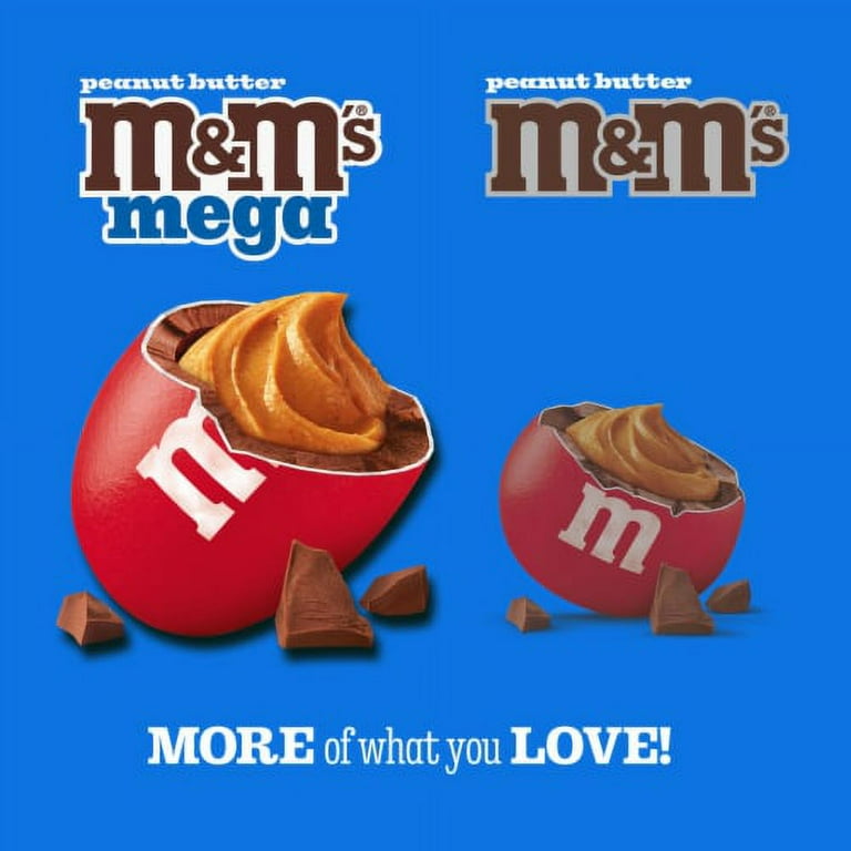 Pack of 2 - M&M'S Mega Peanut Butter Chocolate Candy Share Size