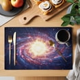 thumbnail image 2 of Sun Explosion Placemats Set of 8 Modern Abstract Art Galaxy Universe Place Mats Indoor Wipeable Table Mats Washable Cloth Dining Table Placemats for Kitchen Holiday Party Home Decor 13x19 Inch, 2 of 9