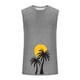 thumbnail image 4 of Camiseta sin mangas de cuello redondo para hombre, informal, a la moda, con estampado, deportiva, de poliéster, 4 of 5