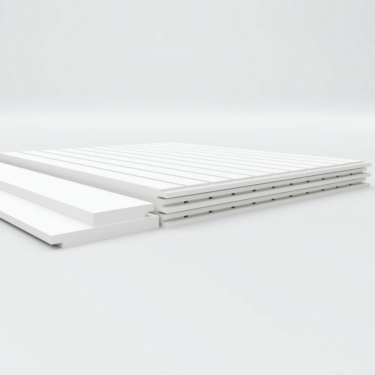 Ekena Millwork 32"H x 94 1/2"W Beadboard PVC Wainscot Paneling Kit