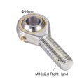 thumbnail image 3 of Unique Bargains POS16 Roulement d'Extrémité de Tige 16 mm d'Alésage Roulement d'Articulation Auto-Lubrifié M16x2.0 Filetage Mâle Main Droite, 3 of 6