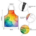 thumbnail image 3 of Colorful Tie Dye Stain Pattern Kids Aprons for Girls and Boys,Adjustable Neck Strap Toddler Aprons for Kids Cooking Baking, 3 of 6