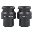 thumbnail image 1 of 2pcs WF10X/24MM Microscope Eyepiece Wide Field Binocular Stereo Microscope Lens Accessories,2pcs eyepiece,Black, 1 of 6